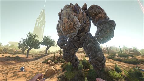 This rock is the rock elemental, it has many other names, like rock golem, rock monster, and so on. . Rock elemental ark